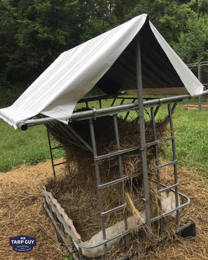 16' x 24' Repurposed Vinyl Tarp (White, Extra Heavy-Duty)