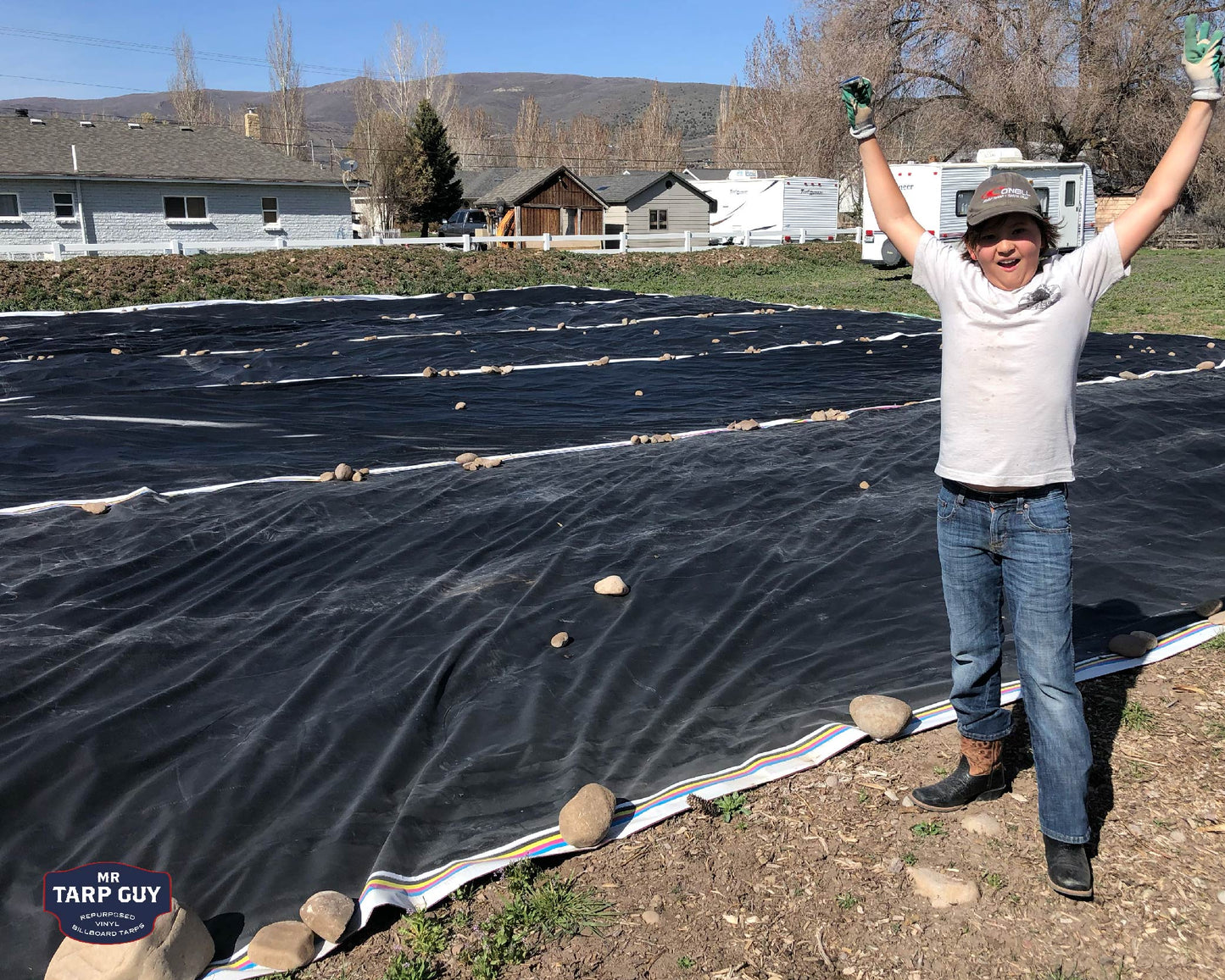 24' x 24' Repurposed Vinyl Tarp